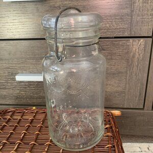 Antique 1930’s PERFECT SEAL Swinging Arm Glass Mason Jar Made In Canada